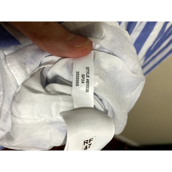 J.Crew Dress Size 2 Striped Midi Cotton Pockets Preppy Work Factory Outlet NWT - Picture 10 of 10